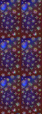 Raster Moda kumaş deseni. Şirin çiçekler. Çizgi çizimi deseni.