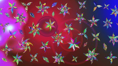 El çizimi Raster çizimi. Çizim çiçek deseni duvar kağıdı, web sitesi arka planı, ambalaj kağıdı, davetiye, broşür, afiş veya web sitesi için kullanılabilir. Karalama elementleri.