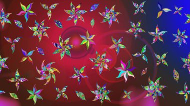 Raster stili kumaş deseni. Çiçekler suluboya çizim deseni.