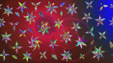 Raster illüstrasyonu. Eski usul küçük çiçekli şirin bir eskiz deseni. Moda arka planında parlak buketler. Kumaş, duvar kâğıdı ve kağıda yazdırmak için gelişen arkaplan.