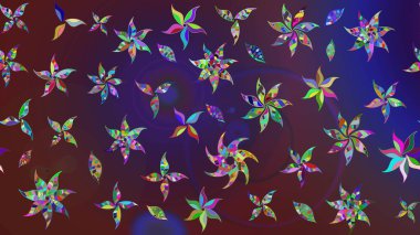 Süslü kumaş deseni. Çiçekli çiçek deseni, suluboya. Raster deseni.