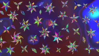 Mor ve mor çiçekli eskiz deseni, suluboya çiçek deseni, sevimli çiçek, duvar kağıdı, kart veya kumaş için fayanslı. Raster - stok.