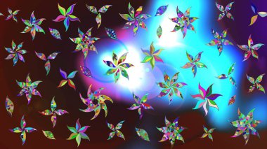 Raster Hip kumaş deseni. Eskiz Vintage Çiçek Deseni.