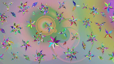 Güzel suluboya yaz çiçekleri deseni..