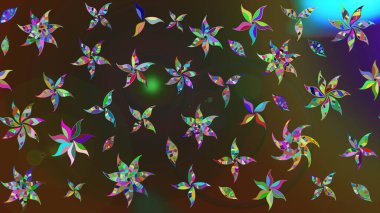 Hediye ambalaj kağıdı, tebrik kartları, posterler ve pankart tasarımı. Kahverengi ve gri renkli çiçekler. Raster düz çiçek çizim deseni.