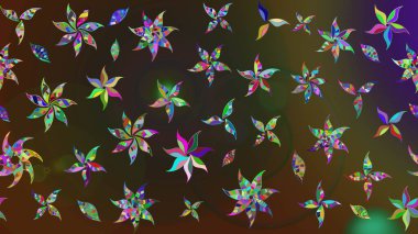 Çiçekli çizim şekli. Renkli Bahar Teması eskiz kalıbı. Düz Çiçek Elementleri Tasarımı. Kahverengi ve gri renkte çiçekler.