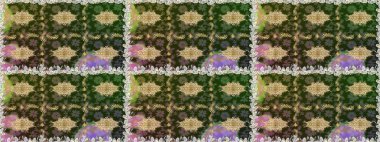 Kahverengi ve bej renklerde altın elementler. Çiçek deseni. Şık bir grafik desen. Kusursuz raster arka plan. Duvar kâğıdı barok, İspanyol kumaşı.