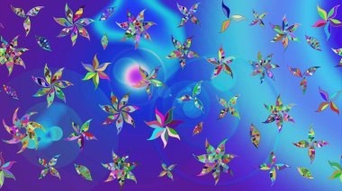 Çiçek mavisi ve menekşe eskiz deseni. Raster Yumuşak kumaş deseni. Raster çiçek izi. Klasik taslak çizimi.