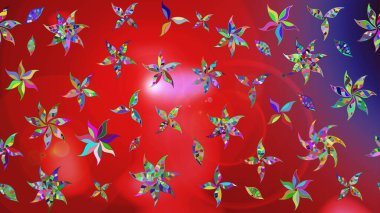 Raster. Güzel suluboya çiçekler, parlak resimler ilham verici ve mor çiçek desenli eskiz arka planı.