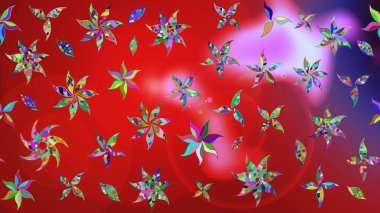 Kırmızı ve pembe renkli çiçekler suluboya tarzında. Kırmızı ve pembe renkte çiçekler olan çiçek deseni çiz..