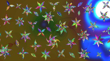 Renkli çiçekler. Çiçek desenli eskiz. Tişört baskısı için çiçek boyama rasteriName.