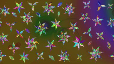 Raster. Güzel suluboya çiçekler, parlak resimler çiçek desenli eskiz arka planı.