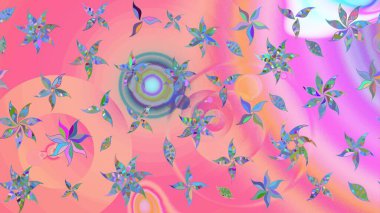 Raster geleneksel çiçek buketi pembe ve nötr renklerde tekstil tasarımı için. Üzerinde gelincikler ve vadi zambakları olan renkli çiçek desenli nakış..