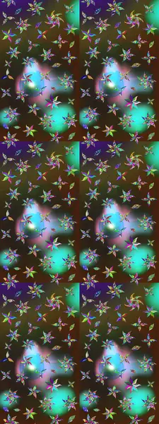 Raster Yumuşak kumaş deseni. Klasik taslak çizimi. Çiçek yeşili ve kahverengi çizim deseni. Raster çiçek izi..