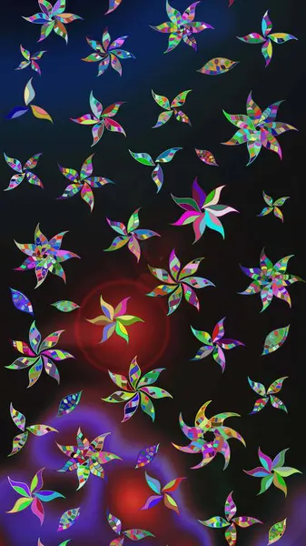 Yapraklı çizim şekli. Poster ya da kapak için arka plan. Şirin, zarif çiçekler Raster illüstrasyonu. Davetiye ve kartpostal tasarımı için dekoratif çiçek unsurları. Tekstil için figür.