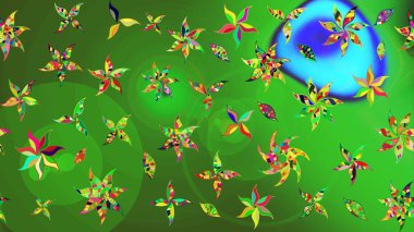 Bahar çiçekleriyle güzel bir çiçek deseni çizmişsin. Güzel kumaş deseni. Raster illüstrasyonu.