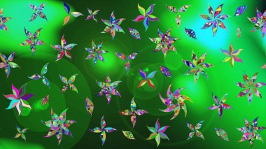 Zarif, parlak ve çiçek desenli tasarım. Sabıka fotoğraflarında, bebek kıyafetlerinde, duvar kâğıtlarında, paket kutularında falan kullanılabilir. Raster..