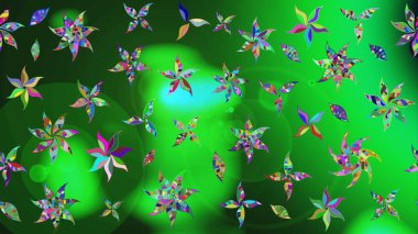 Çiçek izi. Suluboya çizim kalıbı. Suluboya tarzında renkler üzerine çiçekler.