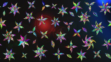 Eskiz arkaplan modeli. Raster hisseleri. Çiçekler açık. Suluboya, elle çizilmiş.