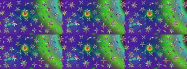 Parmak izi, kumaş, duvar kâğıdı, tekstil için raster dokusu. Renkli grunge, koyu yeşil ve mavi çiçeklerle soyut bir arka plan oluşturur. Nakış desenli çiçek deseni..