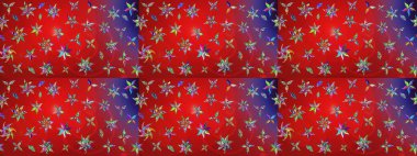 El çizimi çiçek çizimi deseni (fayans). Şirin çiçekli, desenli, kırmızı ve menekşe rengi renkli eskiz deseni. Tekstil için suluboya çizim deseni.