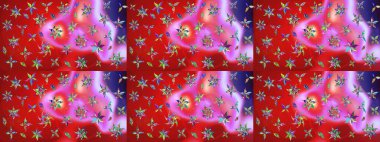 Çiçekli karalama şeklinde Raster çiçek deseni. Yumuşak, bahar çiçekli arka plan. Kırmızı ve pembe renkte çiçekler.