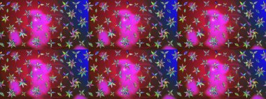 Raster illüstrasyonu. Küçük çiçekteki sevimli çiçek deseni. Modaya uygun kumaş deseni. Tony 'nin kumaş desenini çiz.