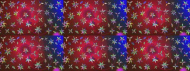 Küçük çiçekte güzel bir desen var. Çiçek arkaplan. Raster deseni. Doğa. Çiçek kolajı. - Kırmızı ve kahverengi çiçekler. Çiçek bileşimi.