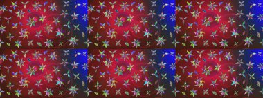 Raster - stok. Kırmızı ve kahverengi çiçekli eskiz deseni, suluboya çiçek deseni, sevimli çiçek, duvar kağıdı, kart veya kumaş için fayanslı.