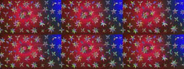 Kırmızı ve kahverengi çiçekli eskiz deseni, suluboya çiçek deseni, sevimli çiçek, duvar kağıdı, kart veya kumaş için fayanslı. Raster - stok.