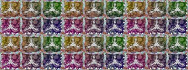 Renkli Bahar Temalı Kusursuz Arkaplan. Gri ve nötr renkte çiçekler. Çiçekle kusursuz desen. Düz Çiçek Elementleri Tasarımı.