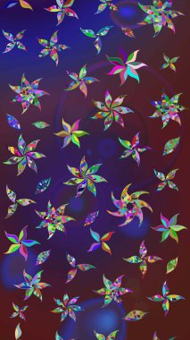 Çiçek desenli eskiz. Gömlek baskısı için çiçek boyası. Mor ve mor renkte çiçekler.