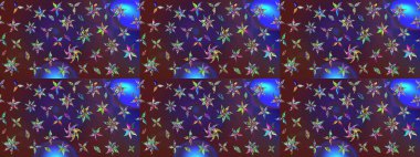 Çiçek tasarımı için inanılmaz bir kolaj cenneti tarzı. Parlak çiçekli kolaj çiçekleri mor ve mor. Çiçekli zambaklar eskiz arka planı.