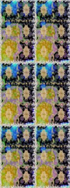 Çiçek deseni. Şık bir grafik desen. Duvar kâğıdı barok, İspanyol kumaşı. Kahverengi ve bej renklerde altın elementler. Kusursuz raster arkaplanı.