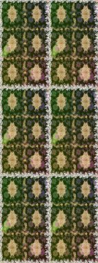 Çiçek deseni. Kusursuz raster arka plan. Duvar kâğıdı barok, İspanyol kumaşı. Şık bir grafik desen. Kahverengi ve bej renklerdeki altın elementler.