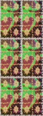 Şık bir grafik desen. Çiçek deseni. Duvar kâğıdı barok, İspanyol kumaşı. Kahverengi ve bej renklerde altın elementler. Kusursuz raster arkaplanı.