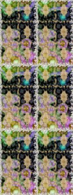 Şık bir grafik desen. Kahverengi ve bej renklerde altın elementler. Kusursuz raster arka plan. Duvar kâğıdı barok, İspanyol kumaşı. Çiçek deseni.