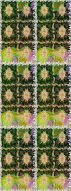 Şık bir grafik desen. Çiçek deseni. Duvar kâğıdı barok, İspanyol kumaşı. Kahverengi ve bej renklerde altın elementler. Kusursuz raster arkaplanı.