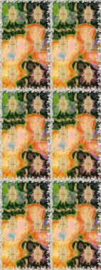 Çiçek deseni. Şık bir grafik desen. Kahverengi ve bej renklerde altın elementler. Kusursuz raster arka plan. Duvar kâğıdı barok, İspanyol kumaşı.