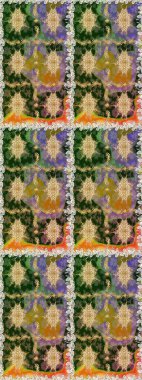 Şık bir grafik desen. Çiçek deseni. Duvar kâğıdı barok, İspanyol kumaşı. Kahverengi ve bej renklerde altın elementler. Kusursuz raster arkaplanı.