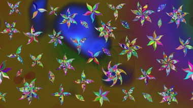 Tatil havası. Raster güzel bir çiçek deseni çizmiş. Renkli çiçekler. Nazik romantik baskı. Bahar mevsimi.