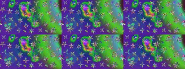 Raster güzel bir çiçek deseni çizmiş. Bahar mevsimi. Tatil havası. Nazik romantik baskı.