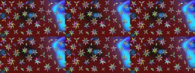 Çizim çiçek deseni duvar kâğıdı olarak kullanılabilir. Kırmızı ve kahverengi renkte çiçekler. Raster illüstrasyonu.