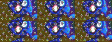 Organik motif arka planı. Çizim kalıbı. Raster illüstrasyonu. Ultraviyole kumaş deseni.