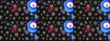 Çiçekli güzel suluboya desen. Raster illüstrasyonu. Renklerde.