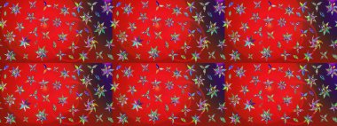 Bahar çiçekleriyle güzel bir çiçek deseni çizmişsin. Raster illüstrasyonu. Güzel kumaş deseni.