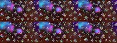 Çiçekler suluboya eskiz deseni. Raster Stili kumaş deseni.