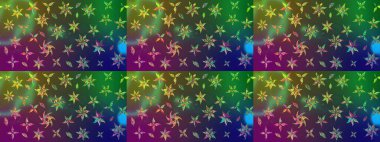 Renkli Bahar Teması eskiz kalıbı. Düz Çiçek Elementleri Tasarımı. Raster..