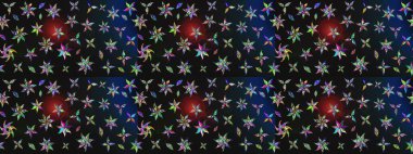 Raster illüstrasyonundaki çiçek desenli çizim. Suluboya tarzında renkler üzerine çiçekler.