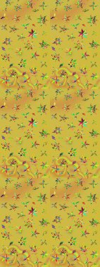 Çiçek deseni. Flower eskiz arka planı. Şatafatlı bahar bahçesi dokusu. Raster illüstrasyonu.